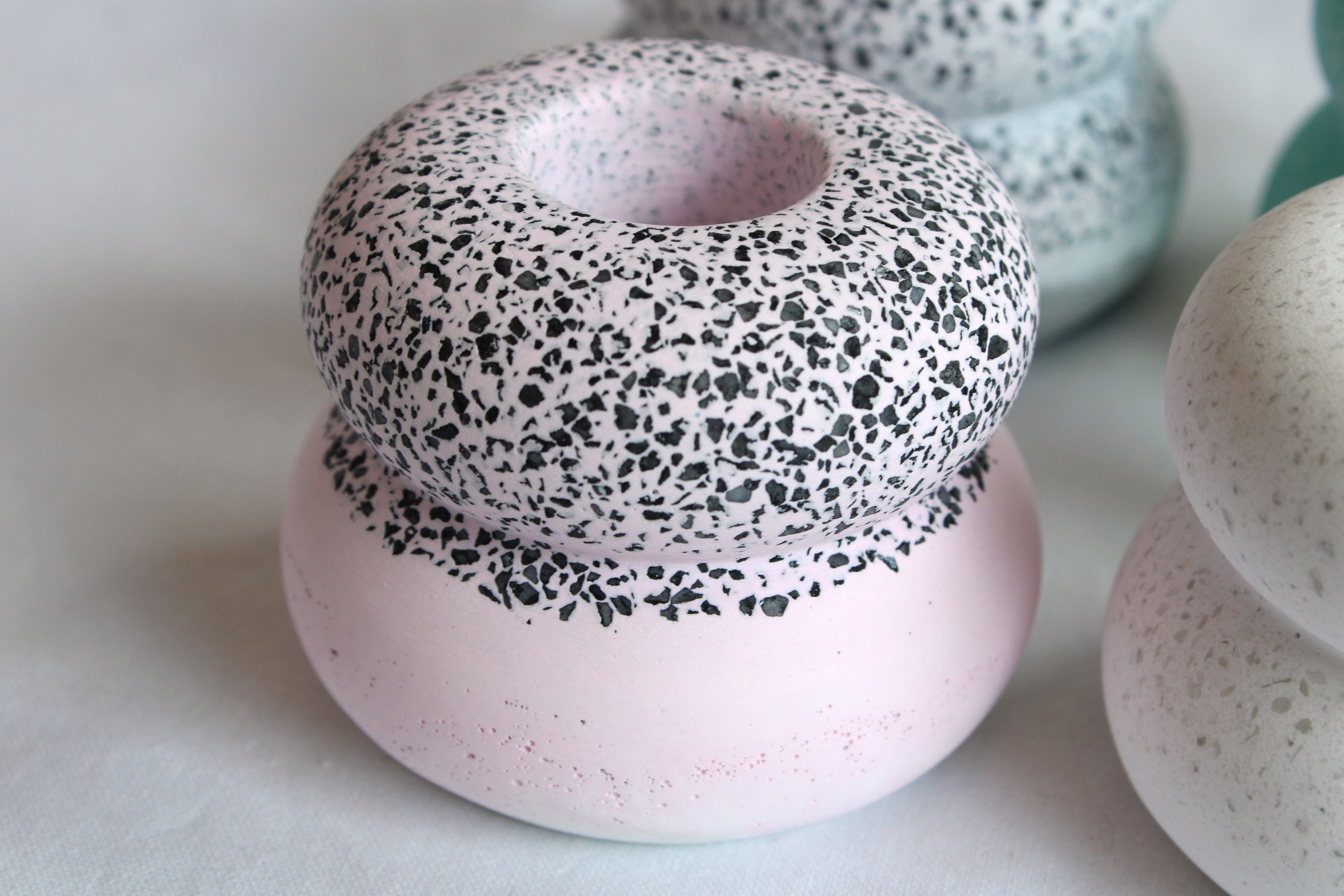 Resincrete 2 Layer Modern Taper Candle Holder